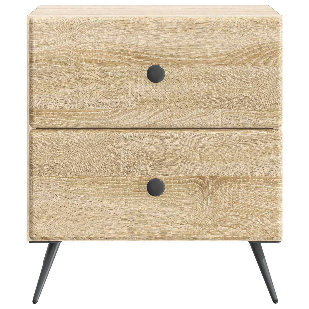 Natskab 2 pcs Sonoma-eg 43 x 34,5 x 47,5 cm Konstrueret træ