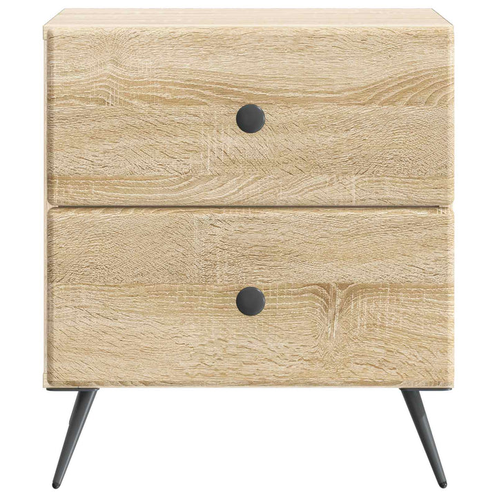 Natskab 2 pcs Sonoma-eg 43 x 34,5 x 47,5 cm Konstrueret træ