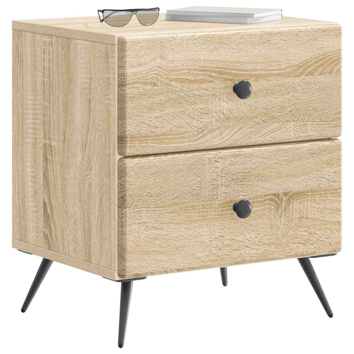 Natskab 2 pcs Sonoma-eg 43 x 34,5 x 47,5 cm Konstrueret træ