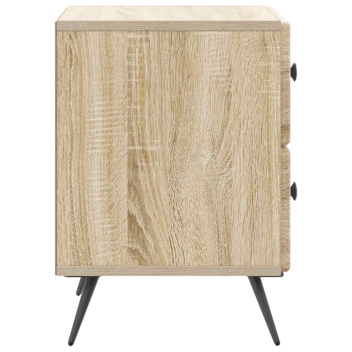 Natskab 2 pcs Sonoma-eg 43 x 34,5 x 47,5 cm Konstrueret træ