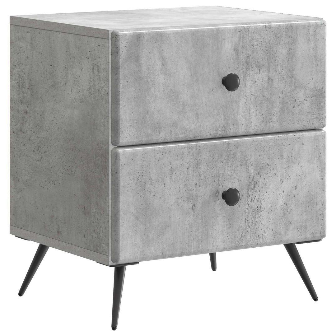 Natskab 2 pcs Betongrå 43 x 34,5 x 47,5 cm Konstrueret træ