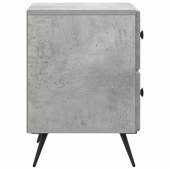 Natskab 2 pcs Betongrå 43 x 34,5 x 47,5 cm Konstrueret træ