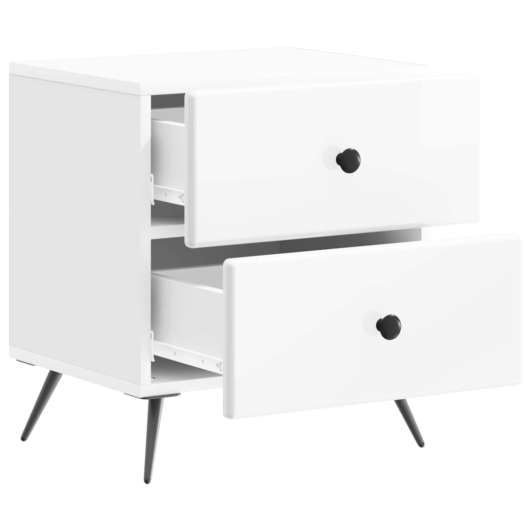 Natskab Hvid højglans 43 x 34,5 x 47,5 cm Konstrueret træ