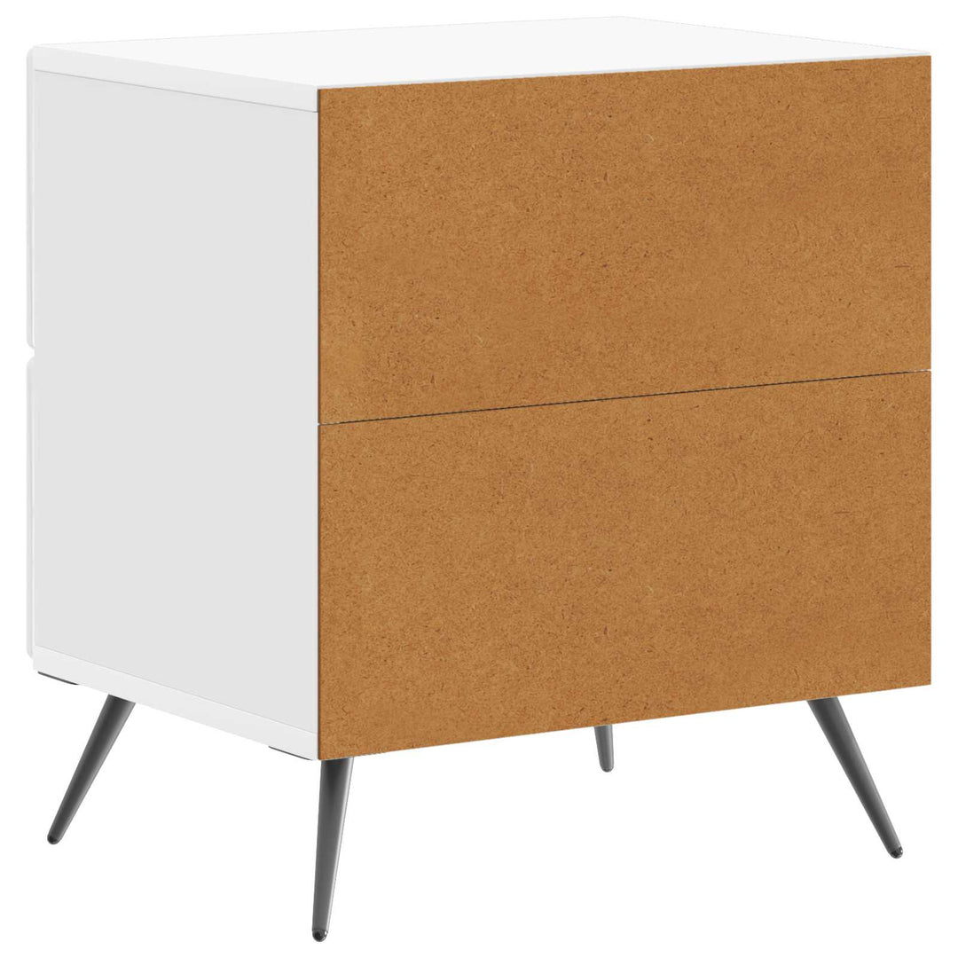 Natskab 2 pcs Hvid højglans 43 x 34,5 x 47,5 cm Konstrueret træ