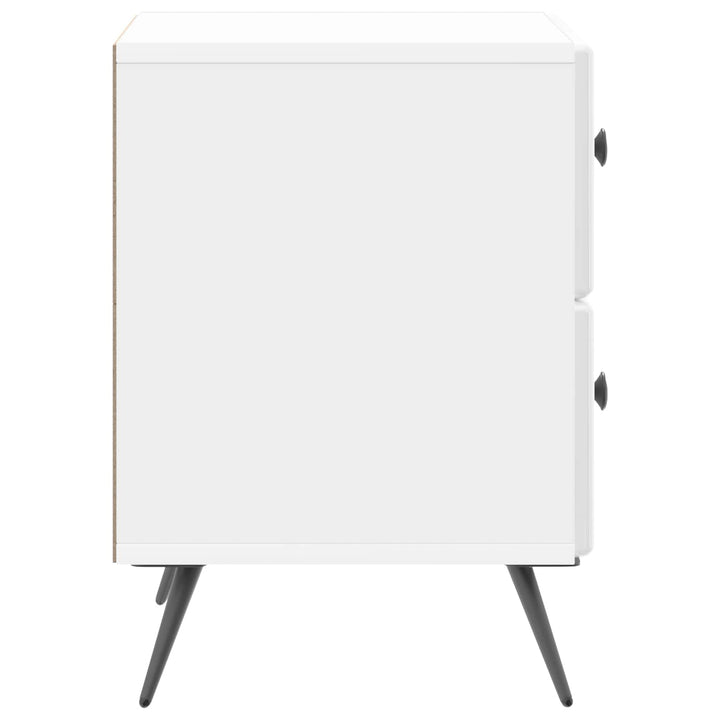 Natskab 2 pcs Hvid højglans 43 x 34,5 x 47,5 cm Konstrueret træ
