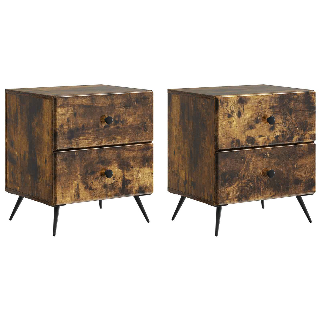 Natskab 2 pcs Røget eg 43 x 34,5 x 47,5 cm Konstrueret træ