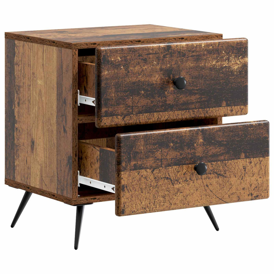 Natskab 2 pcs Gammelt træ 43 x 34,5 x 47,5 cm Konstrueret træ