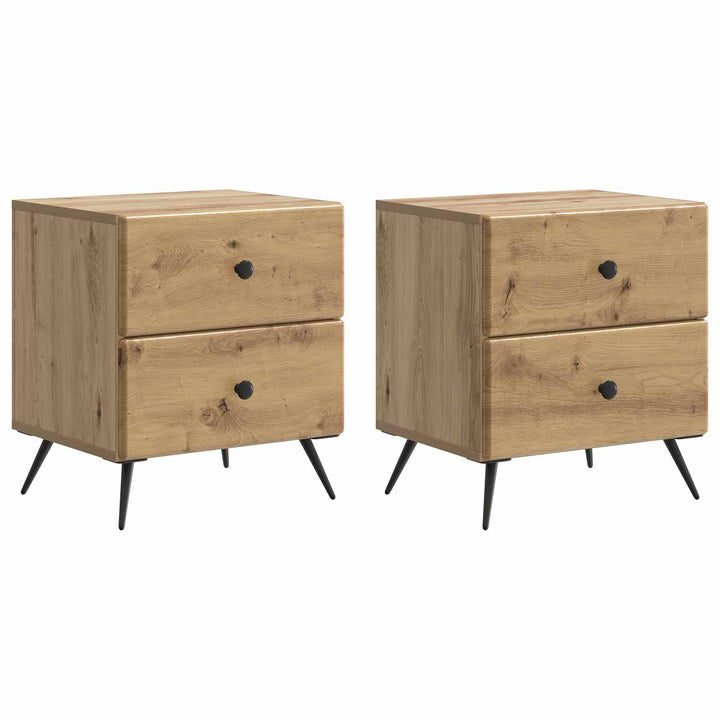 Natskab 2 pcs Artisan-eg 43 x 34,5 x 47,5 cm Konstrueret træ