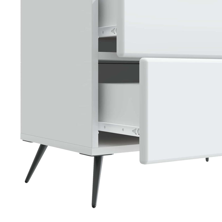 Natskab med skuffe Hvid 62 x 34,5 x 47,5 cm Konstrueret træ
