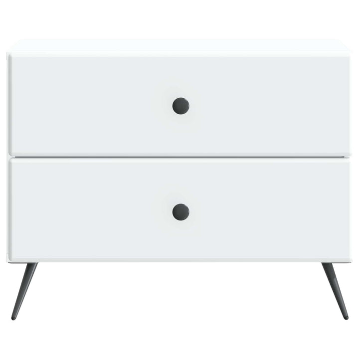 Natskab med skuffe Hvid 62 x 34,5 x 47,5 cm Konstrueret træ
