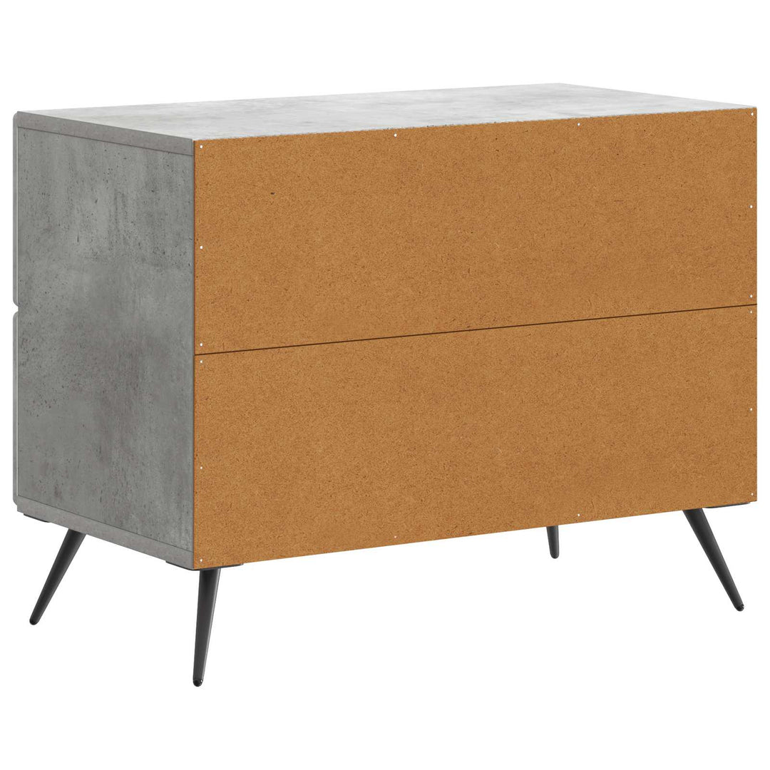 Natskab med skuffe Betongrå 62 x 34,5 x 47,5 cm Konstrueret træ