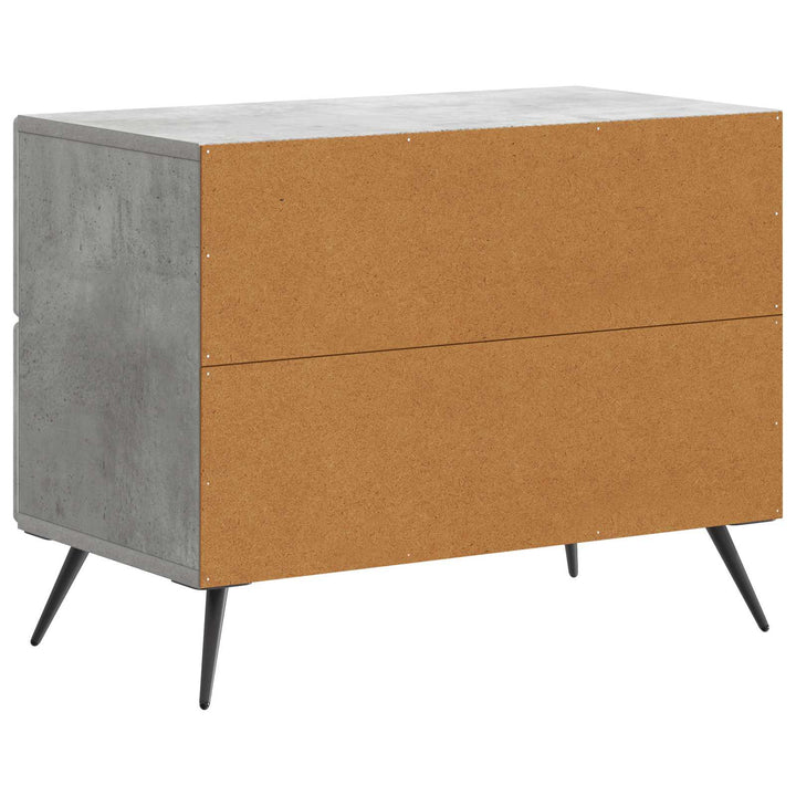 Natskab med skuffe Betongrå 62 x 34,5 x 47,5 cm Konstrueret træ