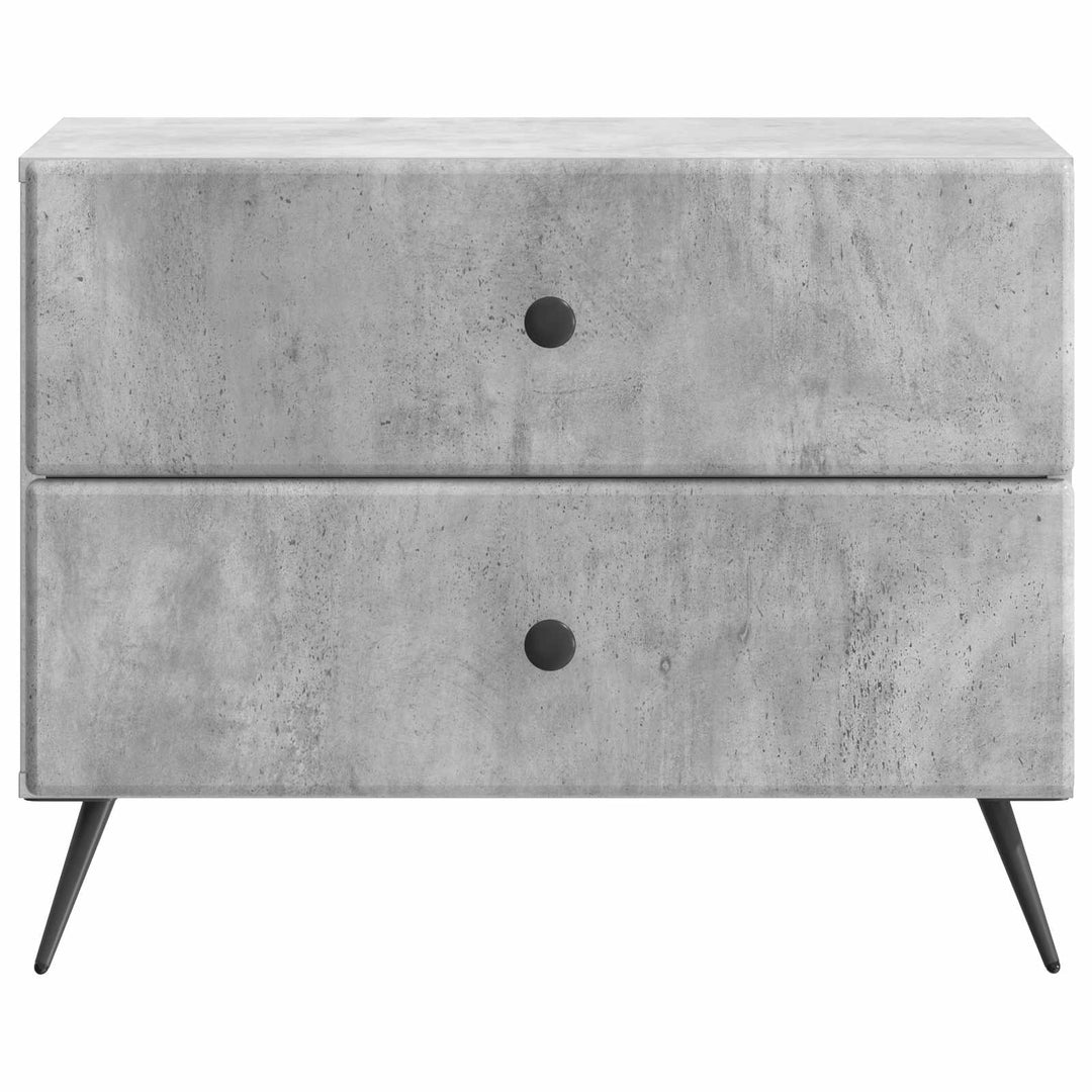 Natskab med skuffe Betongrå 62 x 34,5 x 47,5 cm Konstrueret træ