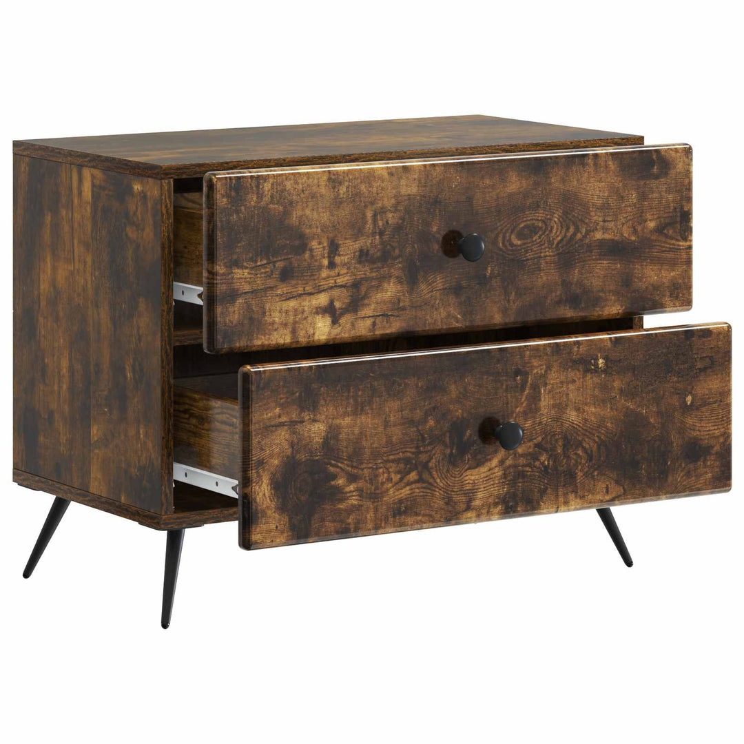 Natskab med skuffe Røget eg 62 x 34,5 x 47,5 cm Konstrueret træ