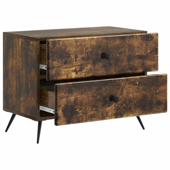 Natskab med skuffe Røget eg 62 x 34,5 x 47,5 cm Konstrueret træ
