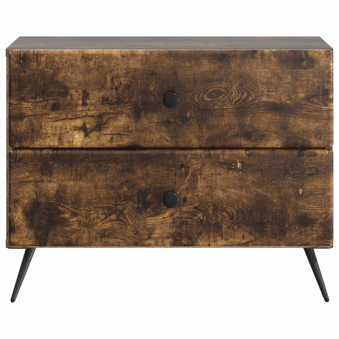 Natskab med skuffe Røget eg 62 x 34,5 x 47,5 cm Konstrueret træ