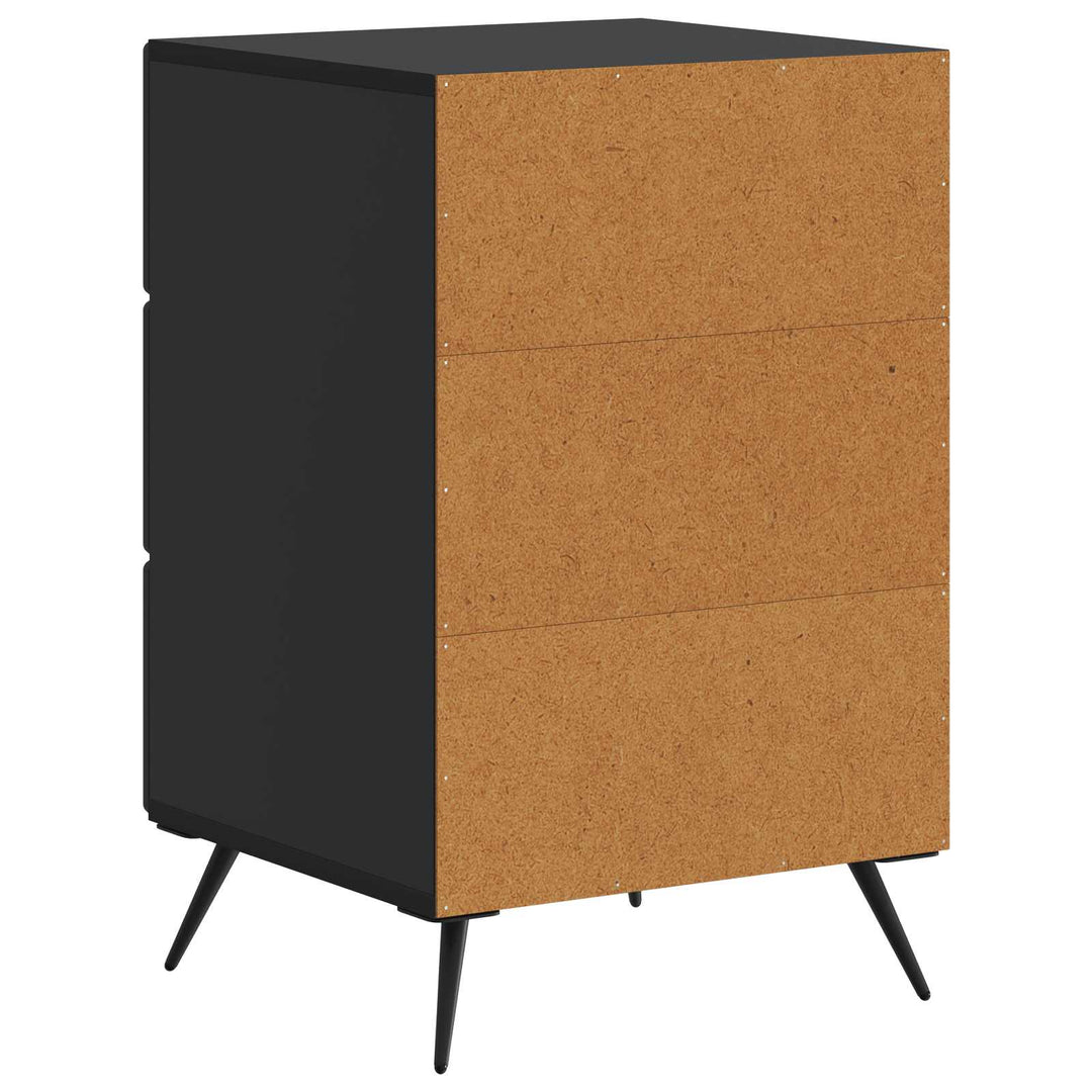 Natskab med skuffe Sort 43 x 41 x 66,5 cm Konstrueret træ