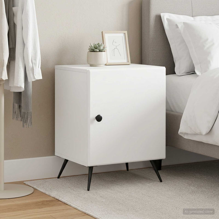 Natskab 2 pcs Hvid 43 x 34,5 x 50 cm Konstrueret træ