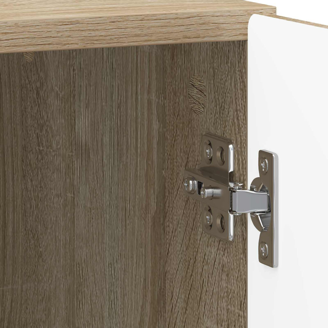 Natskab 2 pcs Sonoma-eg 43 x 34,5 x 50 cm Konstrueret træ