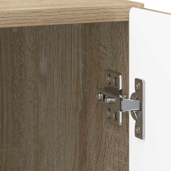 Natskab 2 pcs Sonoma-eg 43 x 34,5 x 50 cm Konstrueret træ