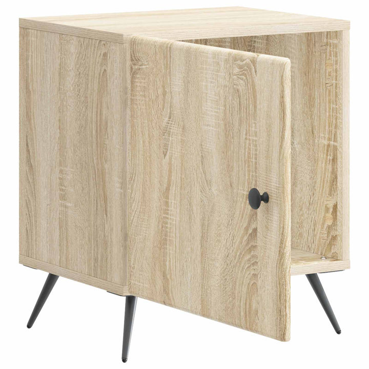 Natskab 2 pcs Sonoma-eg 43 x 34,5 x 50 cm Konstrueret træ