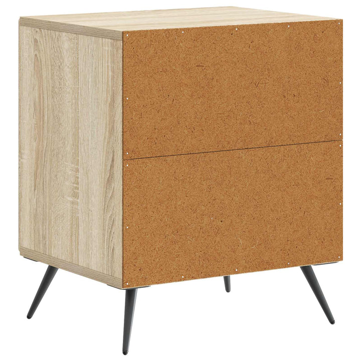 Natskab 2 pcs Sonoma-eg 43 x 34,5 x 50 cm Konstrueret træ