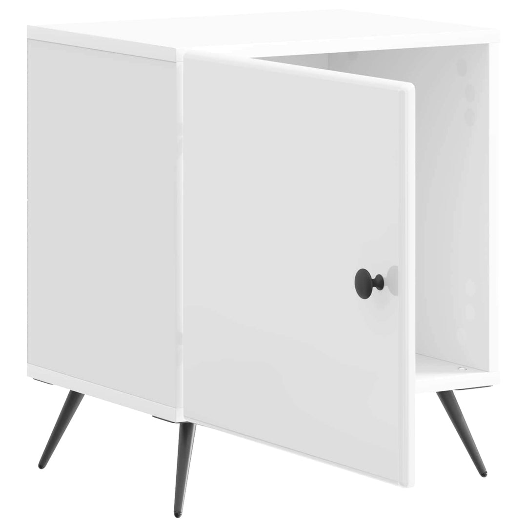 Natskab 2 pcs Hvid højglans 43 x 34,5 x 50 cm Konstrueret træ