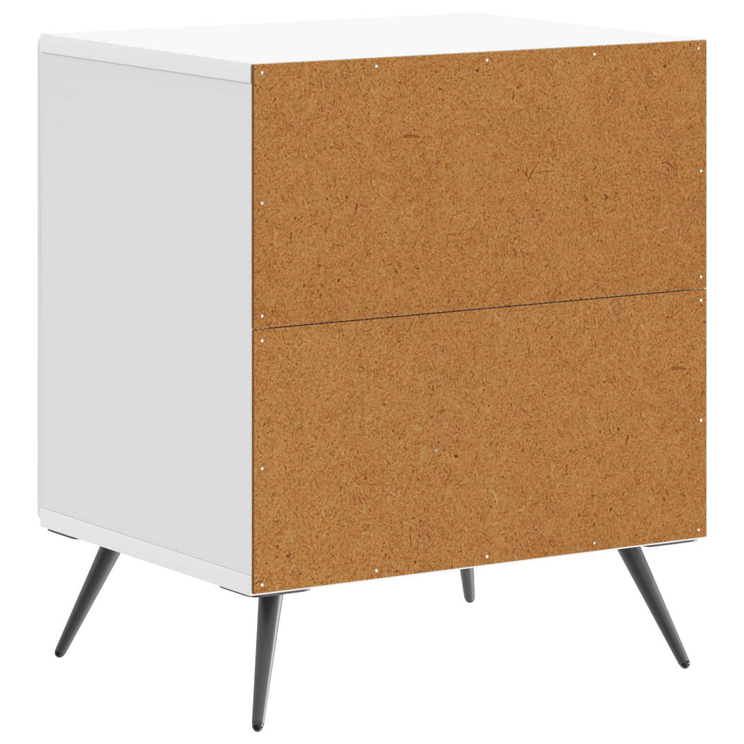 Natskab 2 pcs Hvid højglans 43 x 34,5 x 50 cm Konstrueret træ