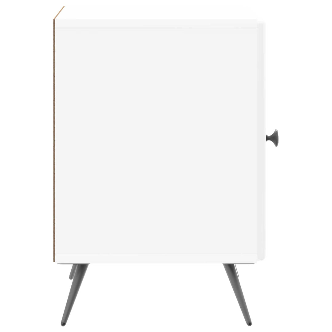 Natskab 2 pcs Hvid højglans 43 x 34,5 x 50 cm Konstrueret træ