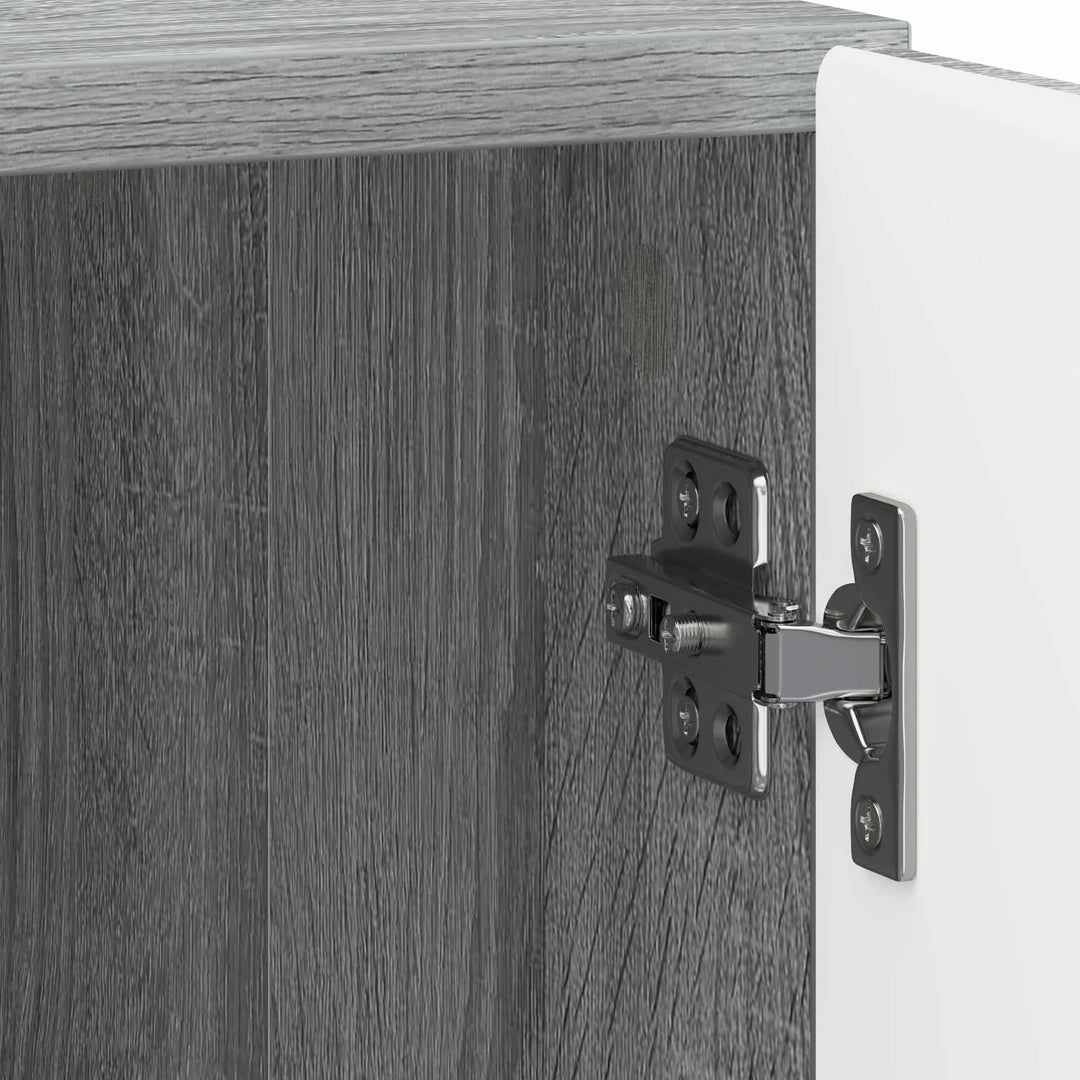 Natskab 2 pcs Grå sonoma-eg 43 x 34,5 x 50 cm Konstrueret træ