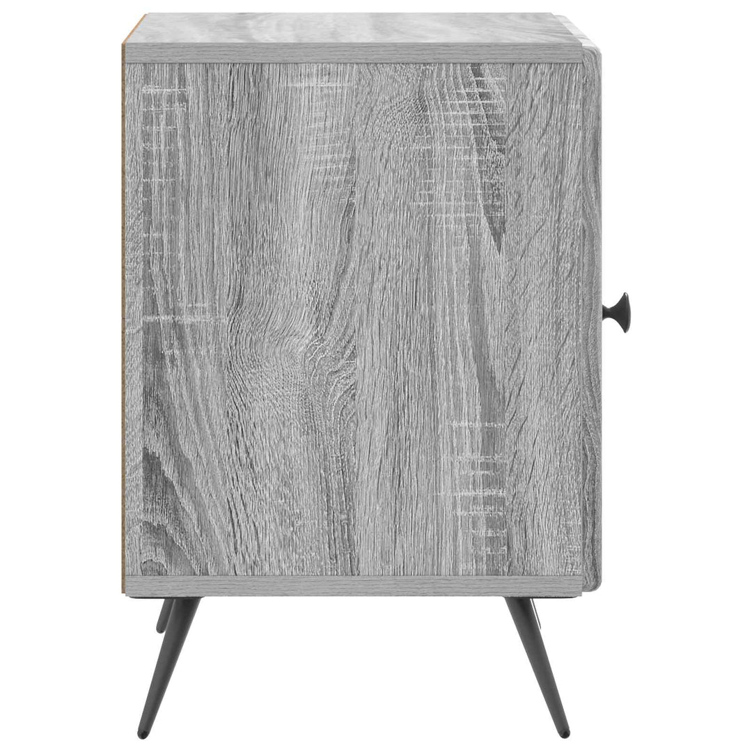 Natskab 2 pcs Grå sonoma-eg 43 x 34,5 x 50 cm Konstrueret træ