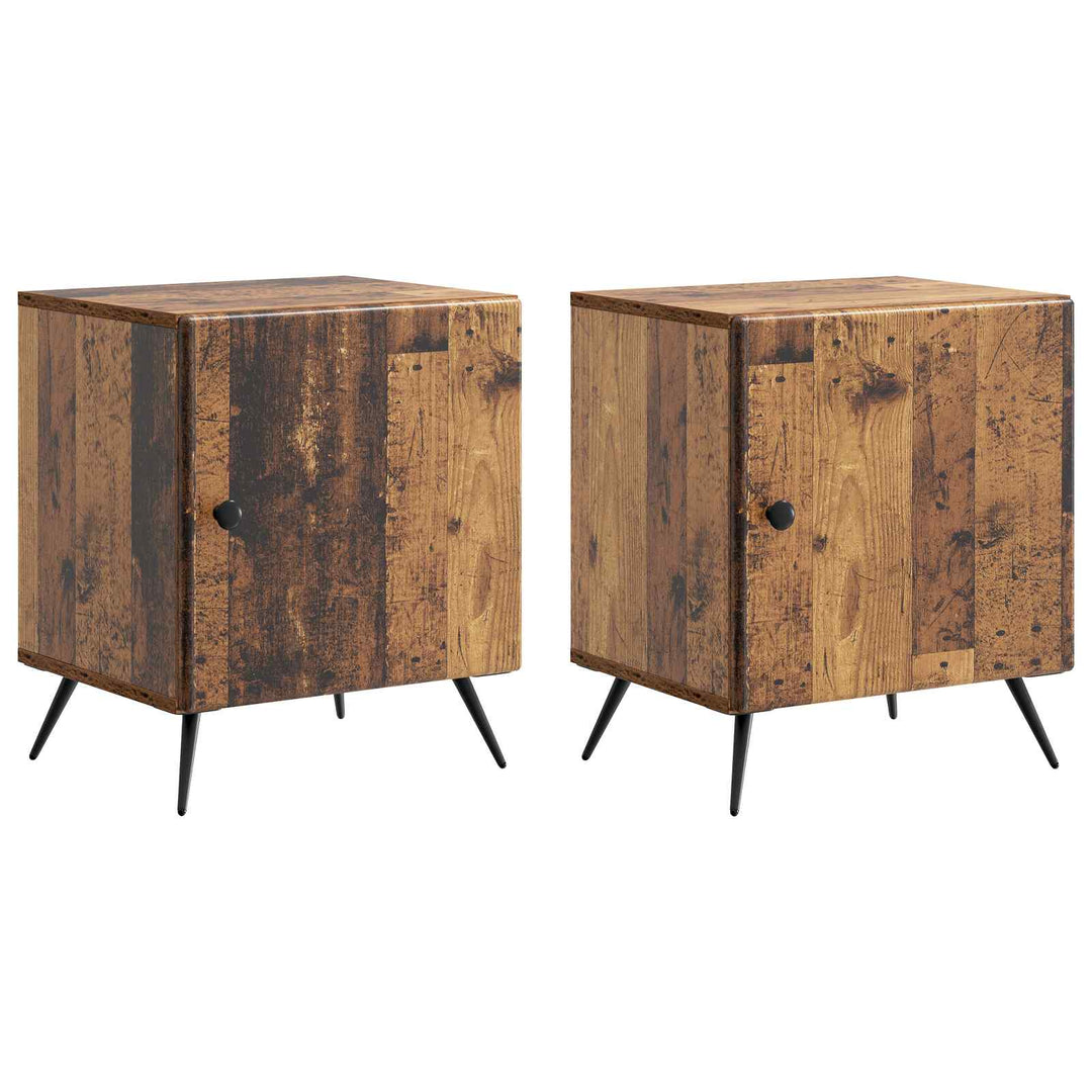 Natskab 2 pcs Gammelt træ 43 x 34,5 x 50 cm Konstrueret træ