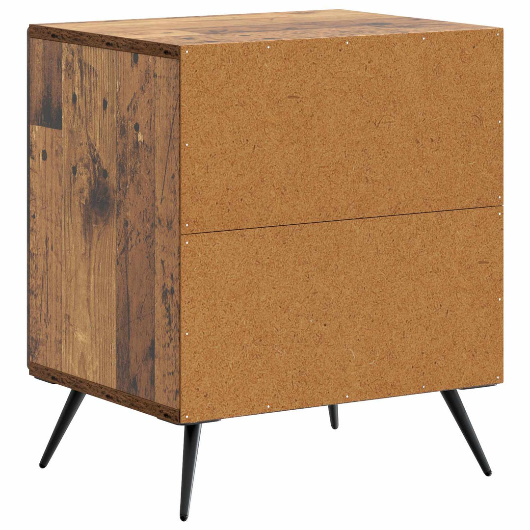 Natskab 2 pcs Gammelt træ 43 x 34,5 x 50 cm Konstrueret træ