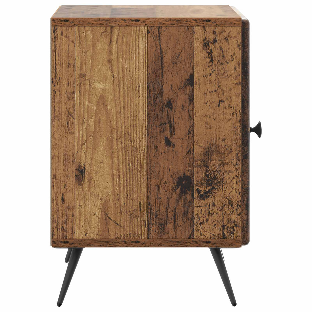 Natskab 2 pcs Gammelt træ 43 x 34,5 x 50 cm Konstrueret træ