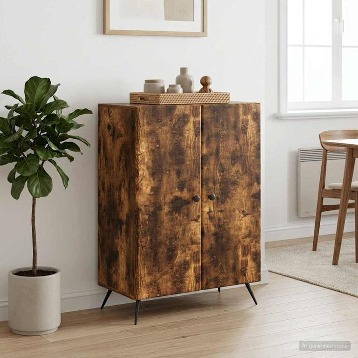 Sideboard Røget eg 66 x 34,5 x 90 cm Konstrueret træ
