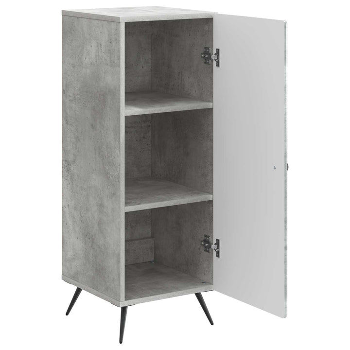 Sideboard Betongrå 33 x 34,5 x 90 cm Konstrueret træ