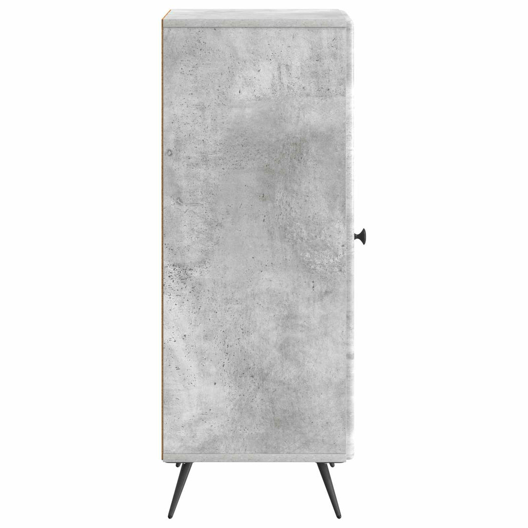 Sideboard Betongrå 33 x 34,5 x 90 cm Konstrueret træ