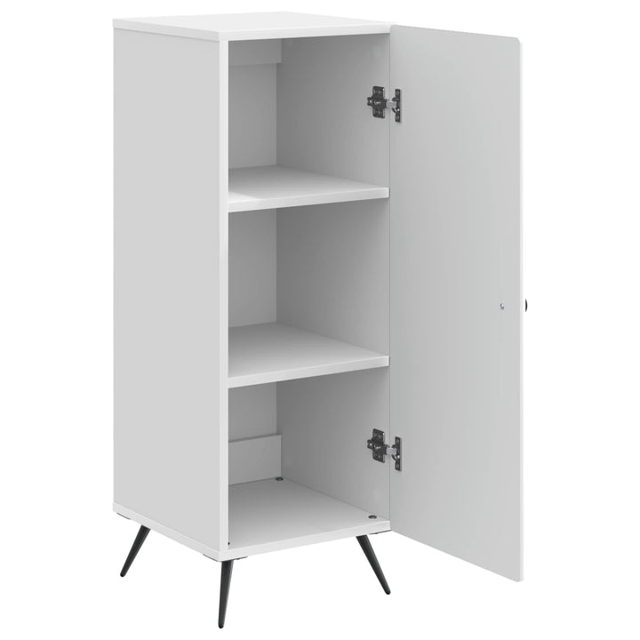 Sideboard Hvid højglans 33 x 34,5 x 90 cm Konstrueret træ