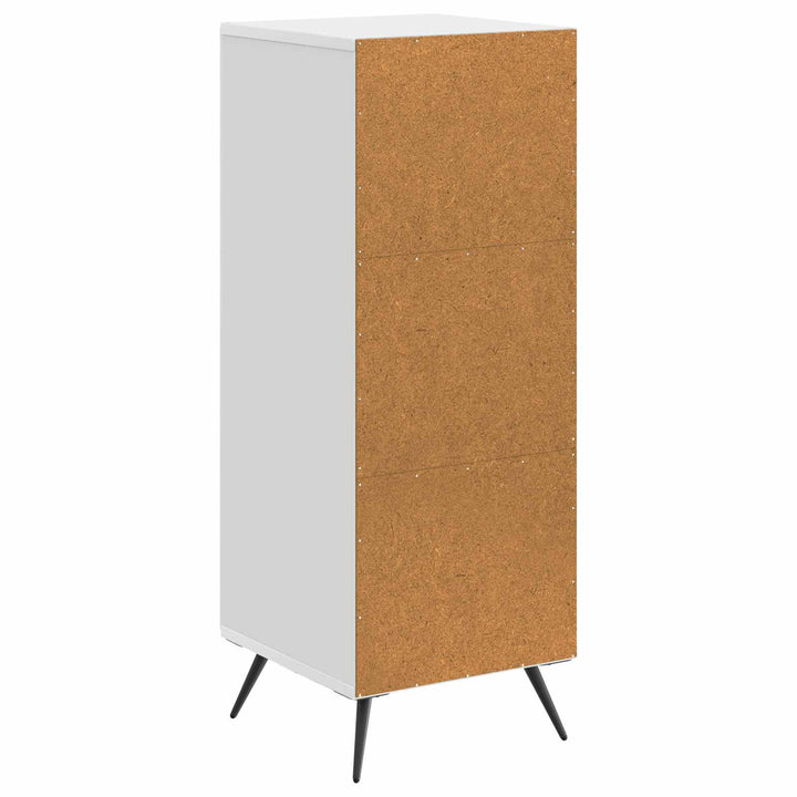 Sideboard Hvid højglans 33 x 34,5 x 90 cm Konstrueret træ