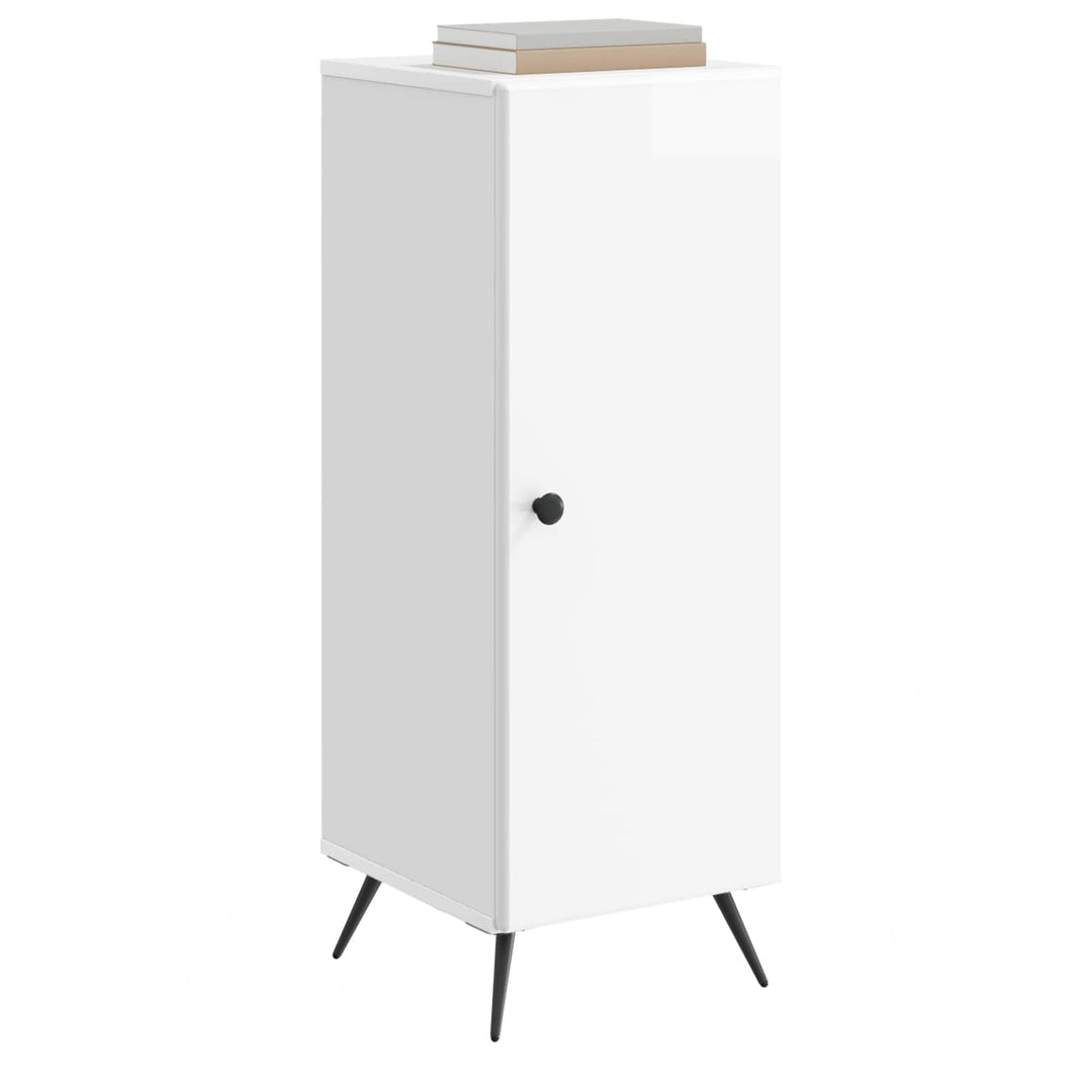 Sideboard Hvid højglans 33 x 34,5 x 90 cm Konstrueret træ