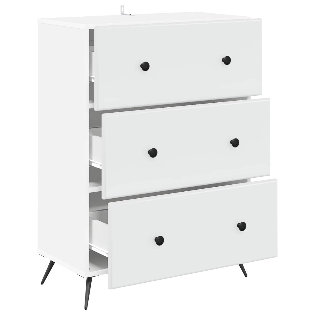 Skuffeskab Hvid 66 x 34,5 x 90 cm Konstrueret træ
