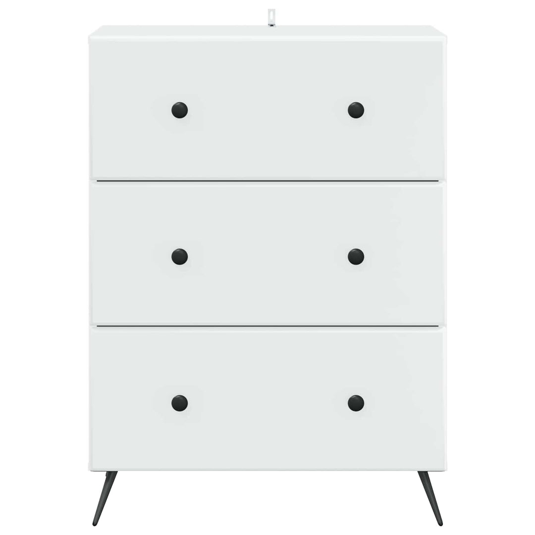 Skuffeskab Hvid 66 x 34,5 x 90 cm Konstrueret træ