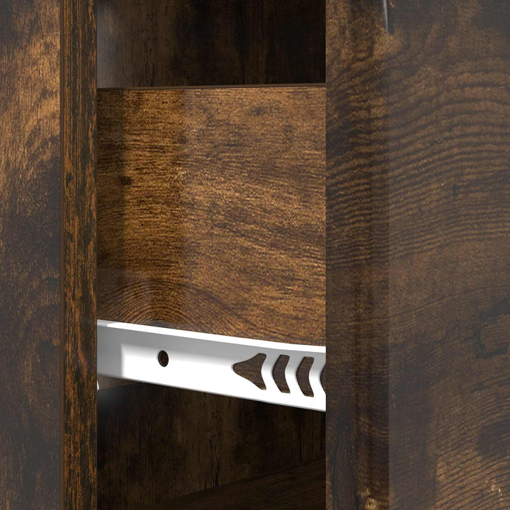 Skuffeskab 66 x 34,5 x 90 cm Konstrueret træ Røget eg