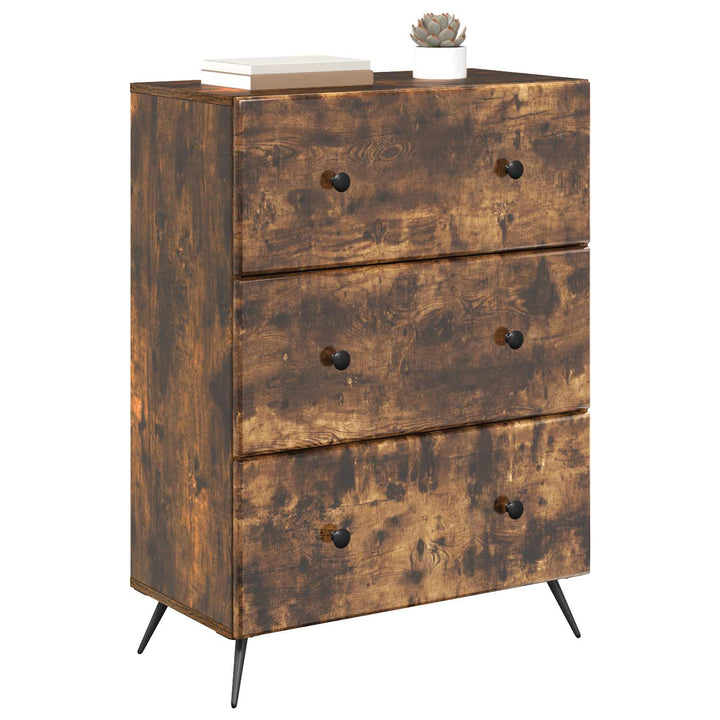 Skuffeskab 66 x 34,5 x 90 cm Konstrueret træ Røget eg