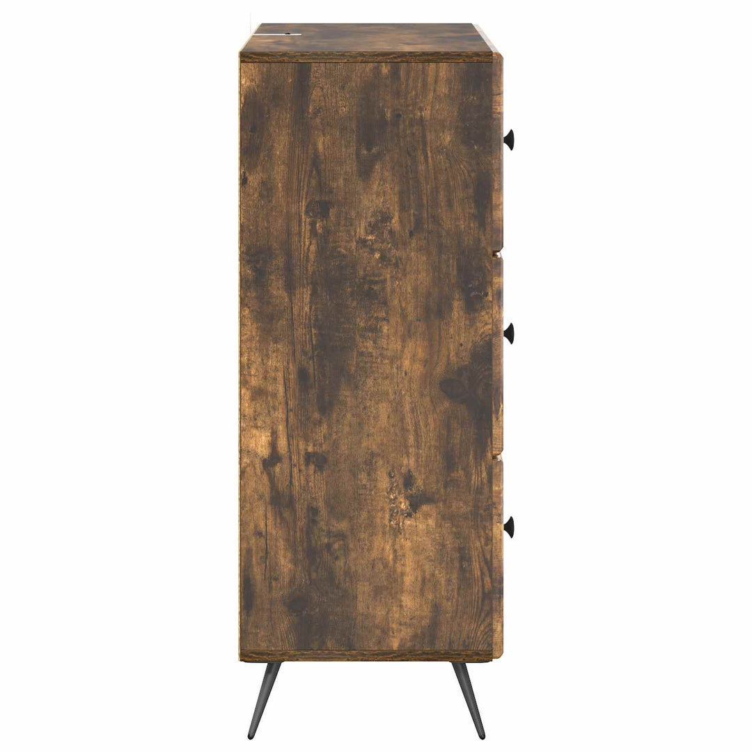 Skuffeskab 66 x 34,5 x 90 cm Konstrueret træ Røget eg