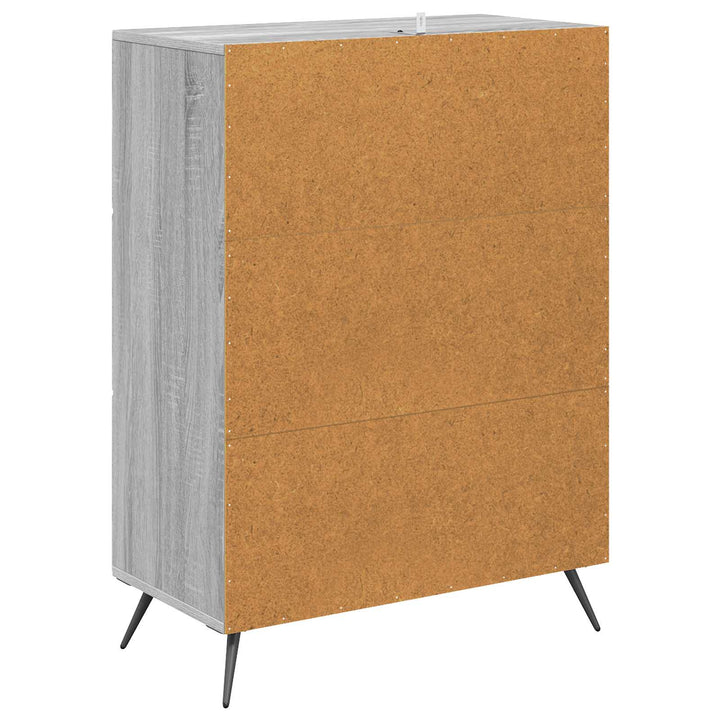 Skuffeskab 66 x 34,5 x 90 cm Konstrueret træ Grå sonoma-eg