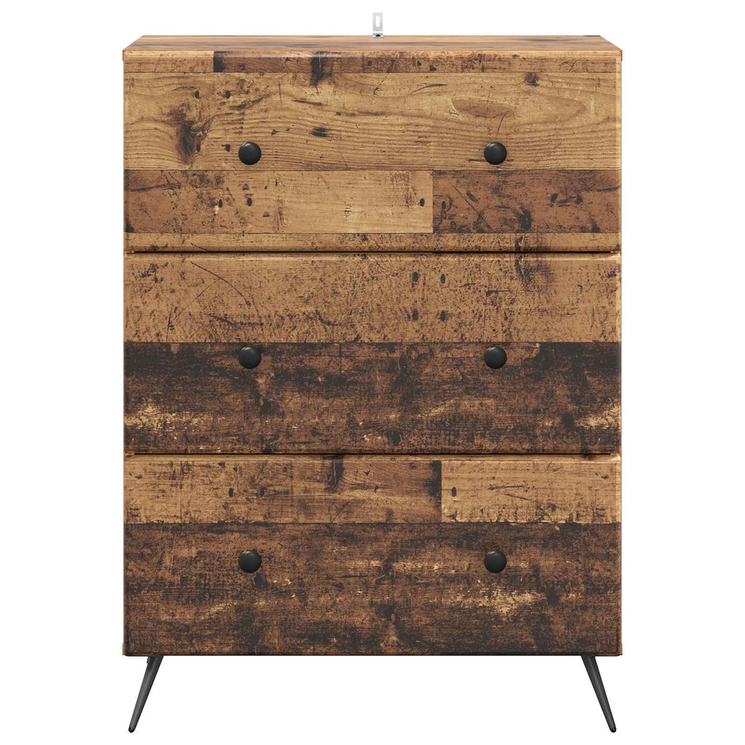 Skuffeskab Gammelt træ 66 x 34,5 x 90 cm Konstrueret træ