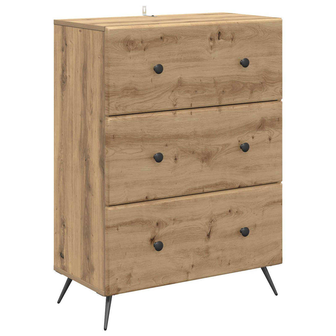 Skuffeskab 66 x 34,5 x 90 cm Konstrueret træ Artisan-eg