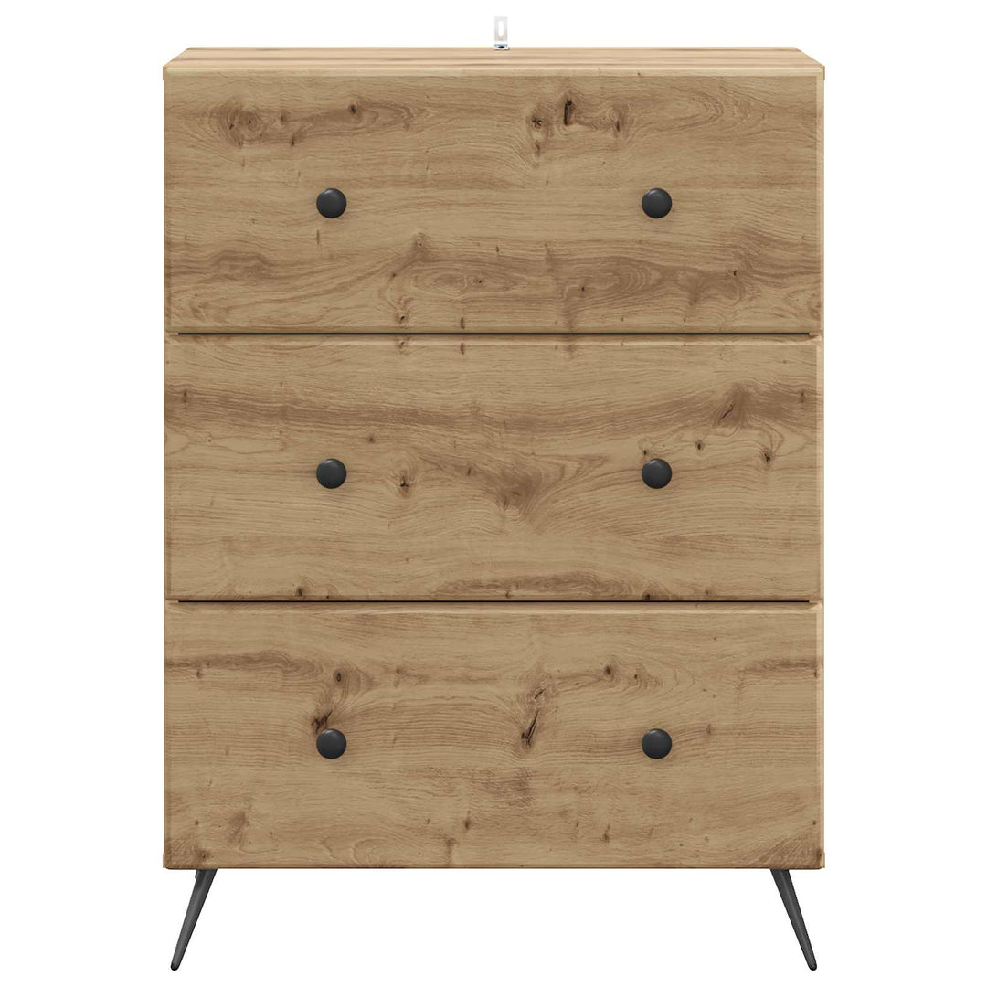 Skuffeskab 66 x 34,5 x 90 cm Konstrueret træ Artisan-eg