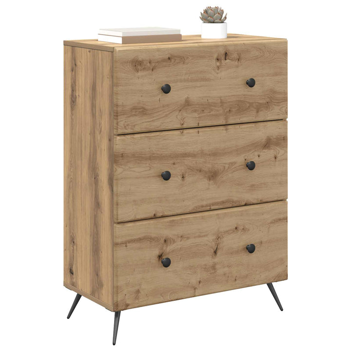 Skuffeskab 66 x 34,5 x 90 cm Konstrueret træ Artisan-eg
